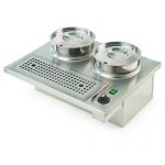 Drop-in twin soup dispenser
