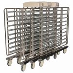 Open tray return trolley shown without cover