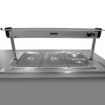 3GN Drop-in Bain Marie with Curved Glass Screen, model D3BMG