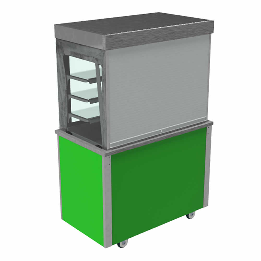 Refrigerated display with lockable roller shutter and rear sliding door, model VC3RDSA