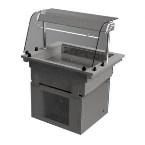 D2RWF Refrigerated Well with Curved Glass, Closed Front